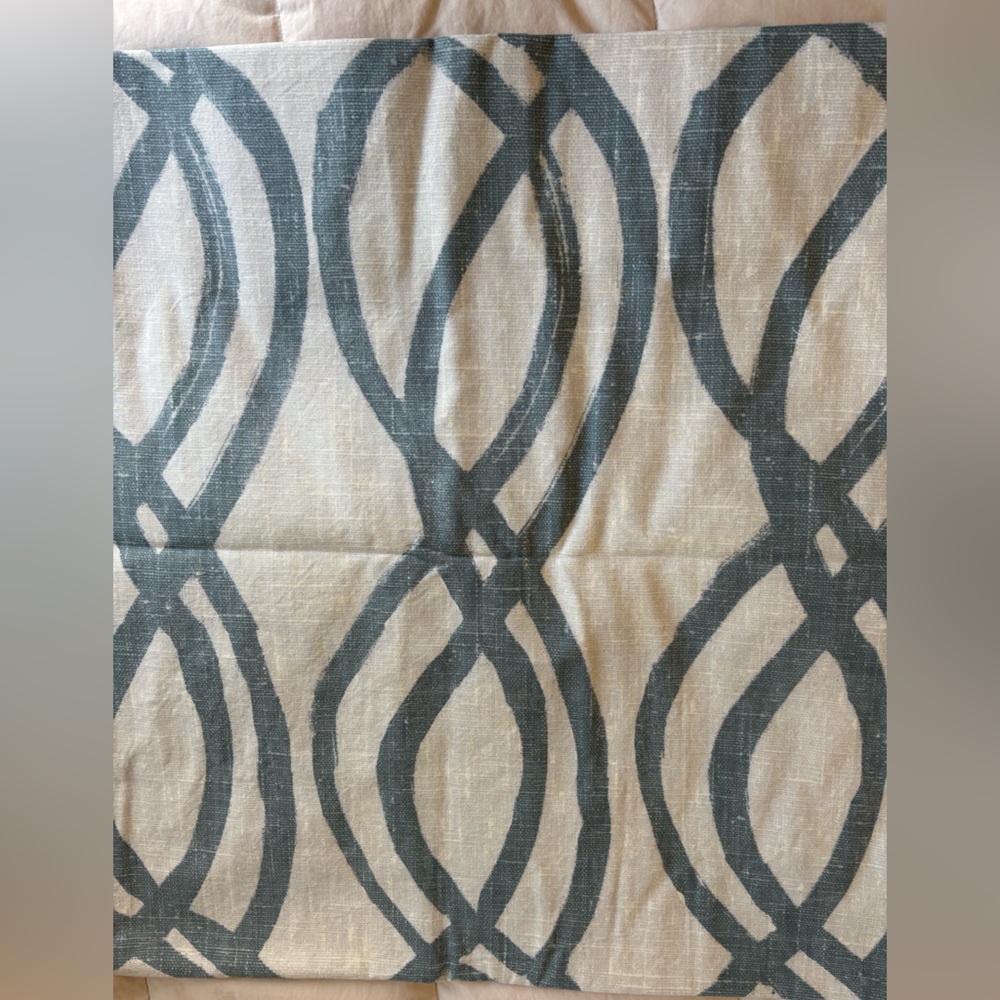 West Elm Cotton Scribble Curtains 48”x96” - Picture 3 of 3